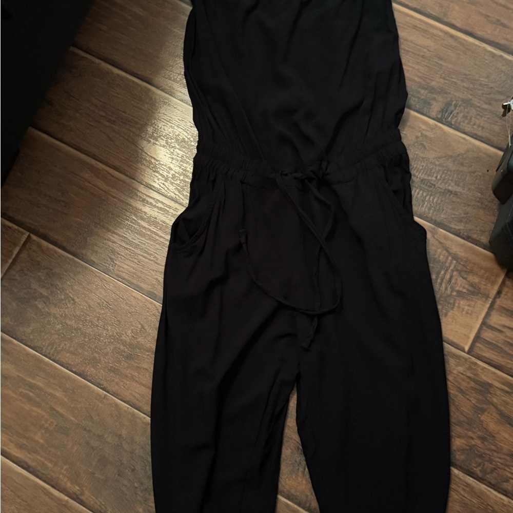 Mudd Black Cropped Jumpsuit